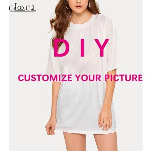 CLOOCL Custom DIY T-shirt for Women 3D Digital Printing Fashion Women T Shirt DIY Casual Tops Drop Shipping
