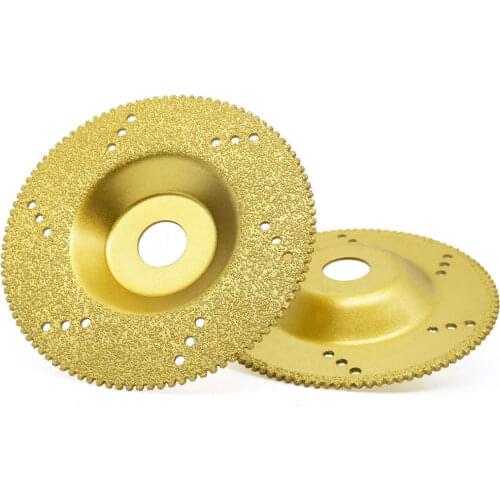 4" 100mm Diamond Vacuum Brazed Cup Grinding Wheel Disc For Stone Marble Granite Polishing Disk Sheet 16mm Hole Arbor Saw Blades