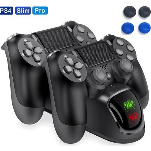 PS4 Accessories Led Dual USB Charging Charger Docking Station Stand for SONY Playstation 4 PS4 / PS4 Slim / PS4 Pro Controller