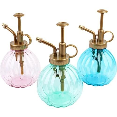 Retro Watering Pot Flower Antique Plastic Glass Bronze Style Plants Shower Crafts Cans Bottle Small Garden Tools