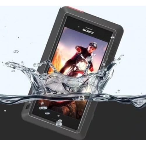 LOVEMEI Dirt-resistant Anti-knock Metal Aluminum Case with Gorilla Glass for SONY Xperia XZ1 Compact G8441 Heavy Duty Protection