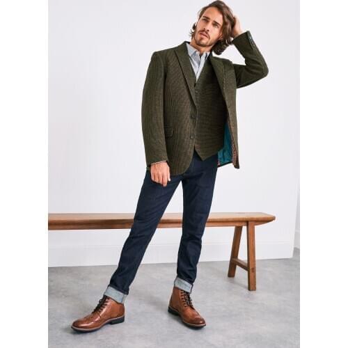 Custom Mens Winter Casual Suit Woolen Loose Business Artistic Tooling Single Breasted Jacket