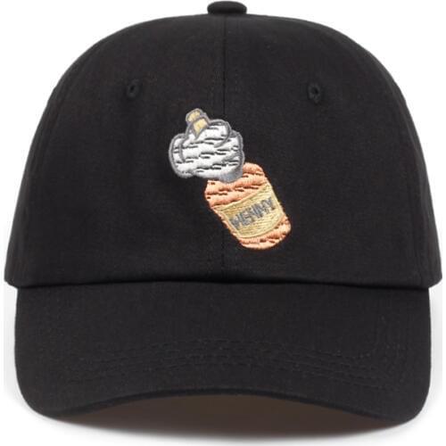 Henny Bottle Dad Hat Baseball Cap Embroidery For Men Women Brand Bottle Cosmonaut Snapback Cap Cotton Hip Hop Bone 100% Cotton