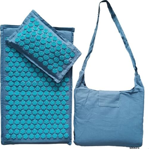 74*44cm Nature Linen Coconut Palm Spike Massage Yoga Mat with Bag Lotus Needle Acupressure Mat Accupuncture Cushion