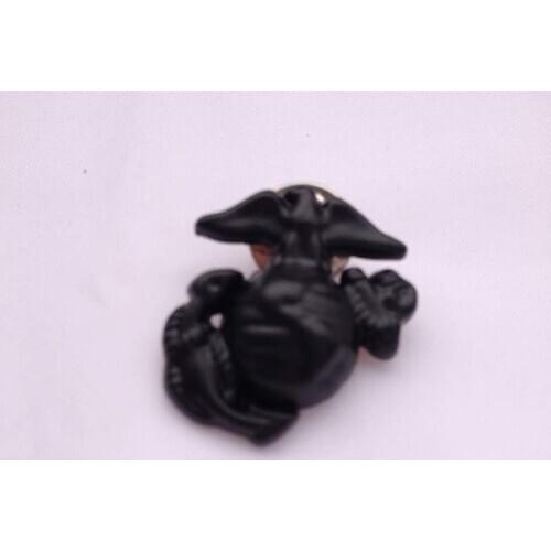 WWII Usmc Officer EGA Barracks Metal Hat Badge Black - US043