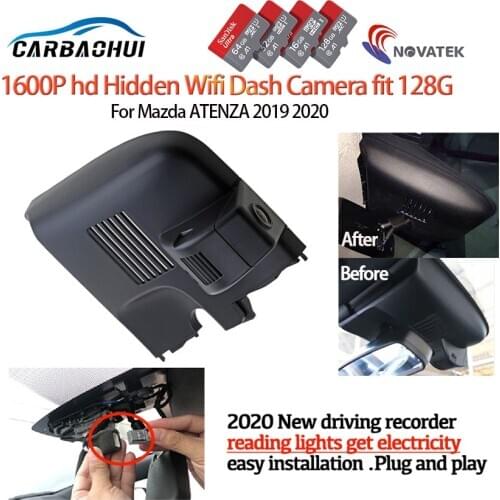 New ! Plug and play Car DVR Video Recorder Dash Cam Camera For Mazda ATENZA 2019 2020 high quality full hd 1600P Novatek 96675