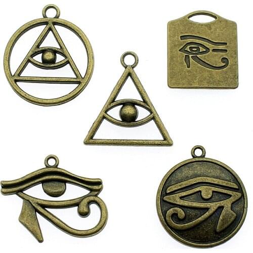 2pcs Antique Bronze Color Eye Of Horus Charm Pendants Jewelry Accessories Eye Of Horus Charms Eye Charms For Jewelry Making