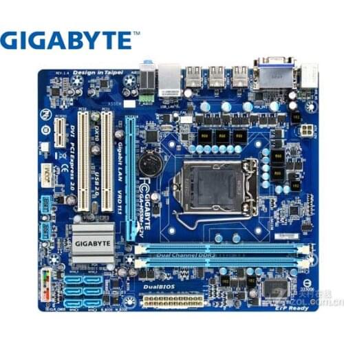 Original motherboard Gigabyte GA-H55M-S2V DDR3 LGA 1156 H55M-S2V USB2.0 DVI VGA 8GB H55 desktop motherboard