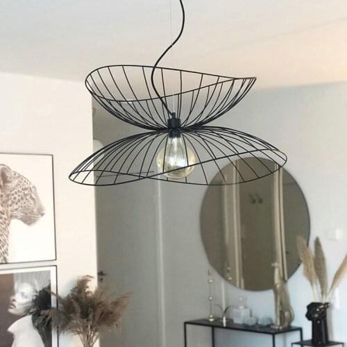 Postmodern Ray Metal Pendant Light Gold Black Silver suspension lustre E27 cage pendant light for HomeKitchen indoor house light