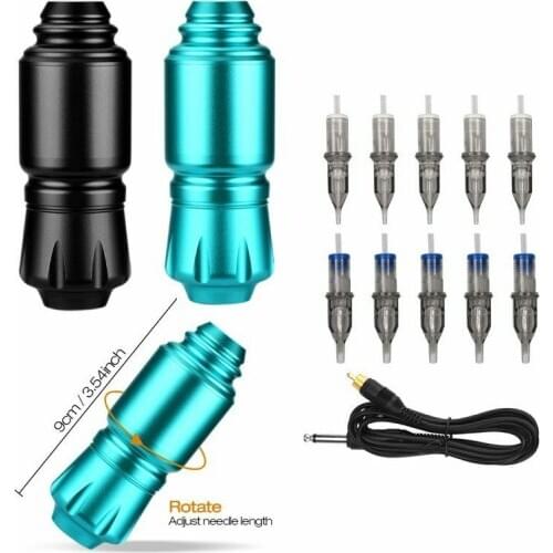 ATOMUS Professional Rotary Tattoo Machine Pen Kit Makeup Shader Liner Motor Gun with Needles