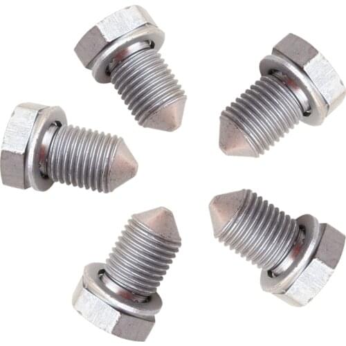 READXT 5pcs Car Oil Drain Plug Bolt For Golf 5 6 MK6 Passat B6 Eos Tiguan Beetle Rabbit A3 A4 S4 Q5 Q7 A6 N90813202 N90 813 202
