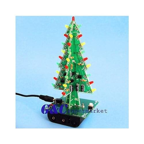 Chrimas Trees LED DIY Kit Professional Red Green Flash LED Circui