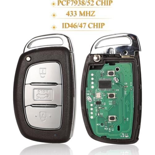 Kutery 5pcs/lot 3 Buttons Replacement Smart Remote Car Key Fob 433Mhz For Hyundai Mistra ID47 Chip For Elantra ID46