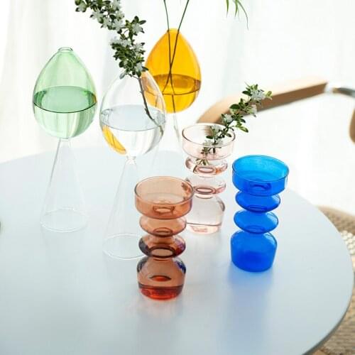 Plant Table Glass Flower Vase Candlestick holder Indoor Outdoor Centerpiece Home Green Plants Wedding Party Decoration