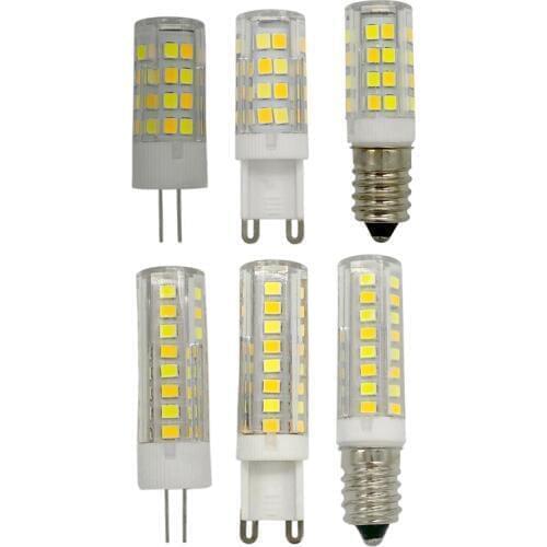 High Quality 3 Color Temperature change G4G9 LED Bulb E14 LED Lamp Smart IC 7W LED Corn Light 220V 52pcs SMD2835 Energy Saving