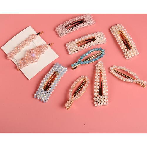 Korea Fashion Handmade Full Crystal Hair Pins Women Hair Clip Flowers Barrette Headwear Jewelry Hairpins Fashion Hair Accessorie