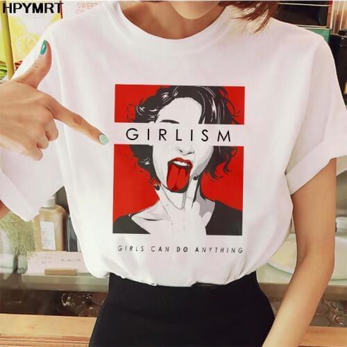 Fashion girlism Summer 2020 New Harajuku T Shirt women O-Neck Punk Aesthetics Tshirt Printed Casual Short Sleeve Streetwear Tops