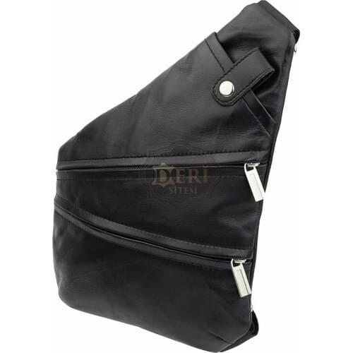 Genuine Lambskin Women Black Cross Chest Bag the best quality free shipping from turkey