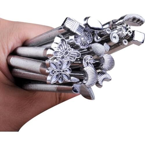 1Set(20Pcs)Leather Carving Hand Working Saddle Making Tools Engraving Craft Set Leather Printing Leathercraft Tools for Bag