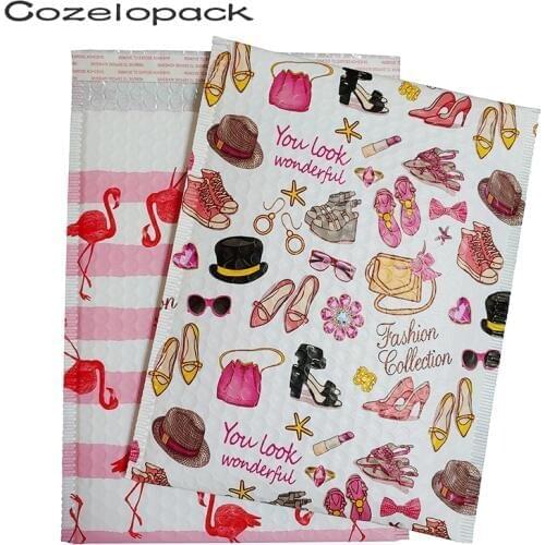 10PCS Poly Bubble Mailer Flamingo Design Fashion Trend Padded Envelopes Mailing bag self seal envelope Shipping bag