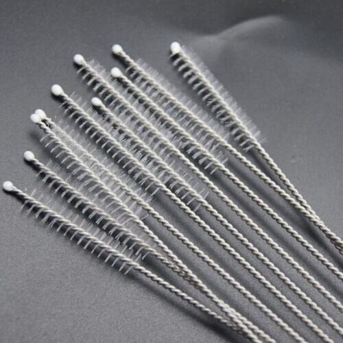 10pcs Nylon Straw Cleaners Cleaning Brush Drinking Pipe Cleaners Stainless Steel Glass