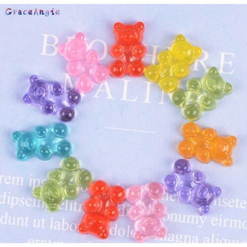 40pcs Mixed Bears cartoon Animals Flatback cream phone accessories handmade diy material Japanese gift crafts Jewelry Findings