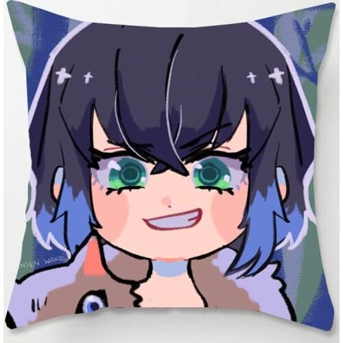 45CM Japan No Pillow Core Anime Demon Slayer Kamado Tanjirou Printed Pillows Cover Soft Decorative Pillow Case Gift Pillowcase