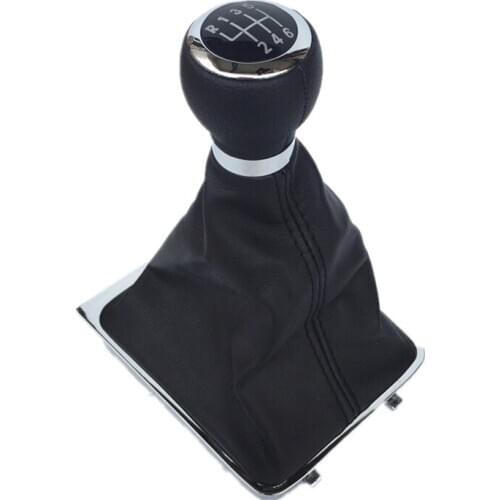 5/6 Speed Car Gear Shift Knob Lever Stick Gaiter Boot Cover Collar For Volkswagen VW Passat B6 2005-2011 Car Styling Accessories