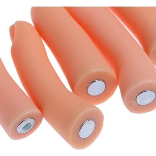 5Pcs/Set Training Hand Finger Fake Finger Manicure Tool High Quality Silicone Practice Nail Art Adjustable