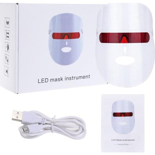 7 Colors Led Facial Mask Skin Rejuvenation USB Facial Mask Photon Therapy Relieve Acne Scars Skincare Tool