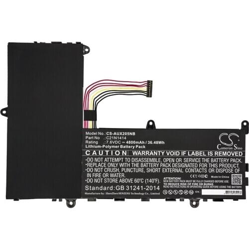Cameron Sino 4800mAh Battery for Asus CKSE321D1 EeeBook X205 EeeBook X205TA,0B200-0124000 C21N1414