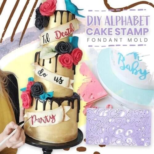 DIY Alphabet Cake Stamp Fondant Mold Cakes Cookies Pastries Mold for Cake Decoration Making Kitchen,Dining & Bar TB Sale