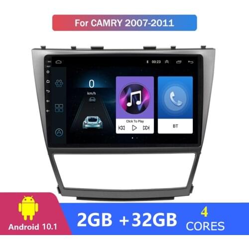 10.1'' Android 9.1 2din Car Radio For Toyota Camry 2007~2011 GPS Navigation Stereo Audio Video Multimedia DVD Player WIFI Bt