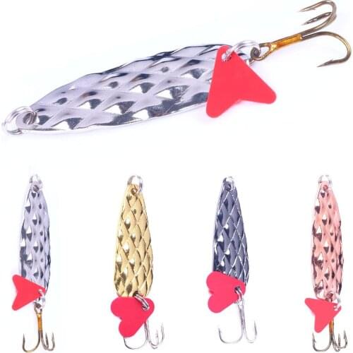 Spinner Spoon Lures Rotating 4.5cm 9g Metal Fishing Lure Sequins Baits Crankbait Artificial Carp Pesca Hooks