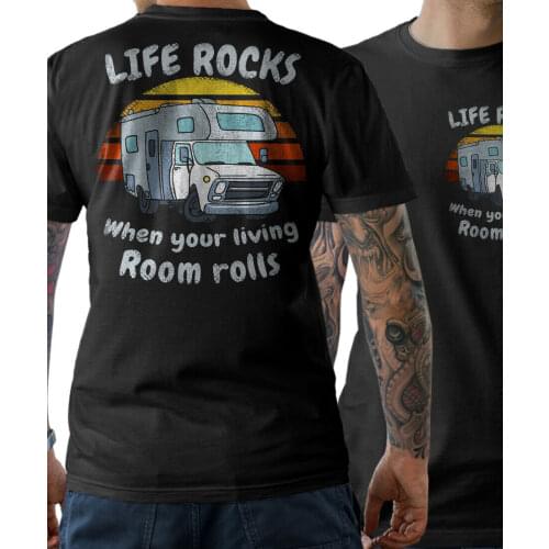 T-Shirt Motorhome Caravan Camping 80er 90er Retro Camping Holiday Mens Short Casual Cotton t shirt