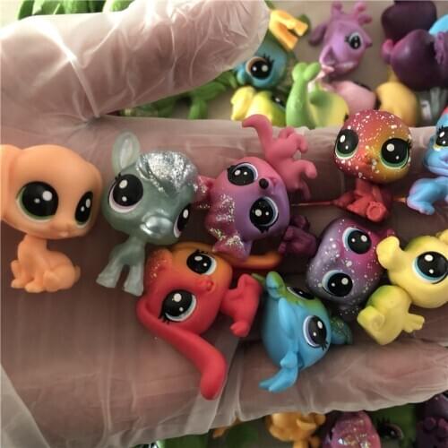 Random 5/10/15pcs Litte Pet Shop Toys Boy&Girl Orange Figurine Mini Pet Shop Toys Lot For Kids Gift