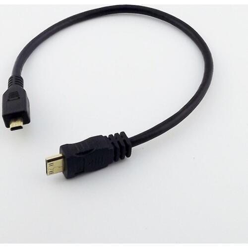 1pc HDMI 1.4 Mini Male to Micro HDMI Type D Male Video Data Adaptor Cable 1080P 1FT