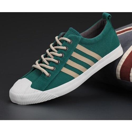 Canvas Sneakers for Men Anti-skid Vulcanized Shoes Men Casual Shoes Lace-up Flats Male Footwear Outdoor Breathable