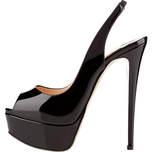 LOSLANDIFEN New 14CM Platform Super High Heels For Woman Sexy Open Toe Sandals Gladiator Party Dress Women Shoes Plus Size 42