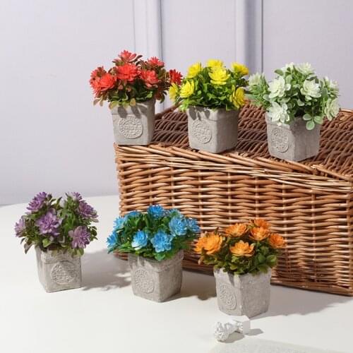 New Mini Square Pulp Pot Simulation Plant Lotus Small Pot Green Plant Desk Living Room Desktop Decoration