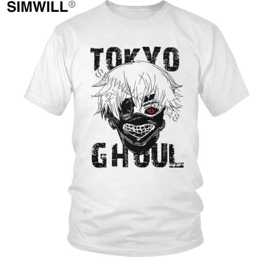 One Eyed King Kaneki Ken T-Shirt Mens Novelty Short Sleeve Soft Cotton T Shirt O-neck Tokyo Ghoul Tshirts Luxury Classic Tee