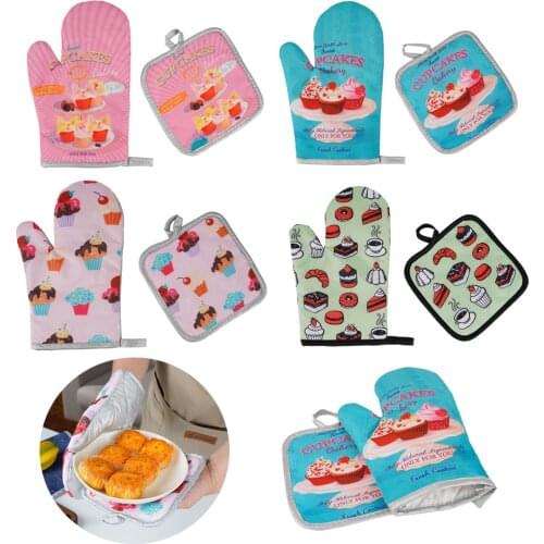 Kitchen Thickened Heat-insulating Gloves Microwave Oven Special Household Anti-scalding Gloves High Temperature Baking Tools 1PC