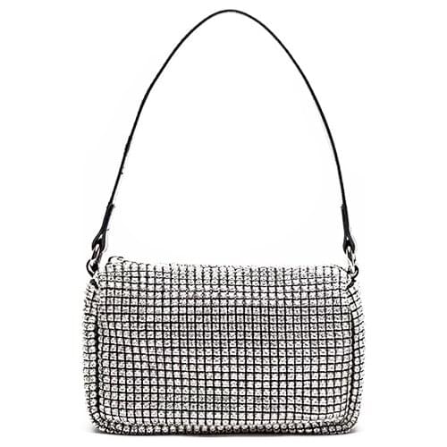 Full Rhinestone Handbags Luxury Party Bags Designer Pillow Tote Bags Newest Female Bag Fashion Shiny Crystal Shoulder Bag Bling