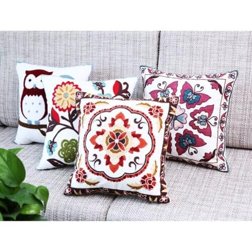 Luxury European embroidered cushions decorative cushions sofa decor decorative cushions