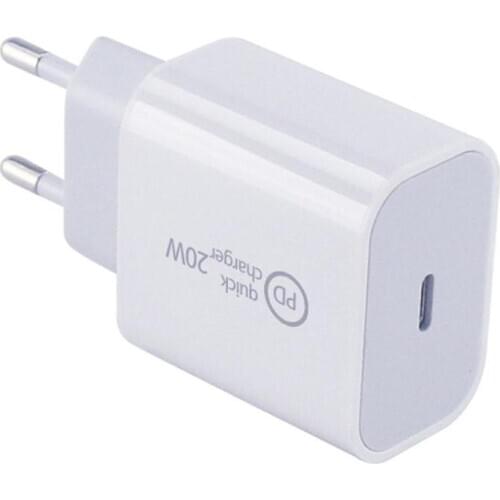 20W PD Charger EU/US/UK Type-C USB Hub Wall Adapter Portable Quick Charging Universal Phone Charger for iPhone