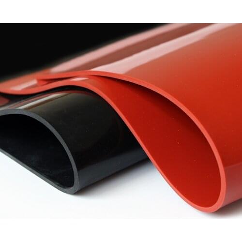 1pcs 1/2/3/4/5mm Thick Red/Black Silicone Rubber Sheet Plate Mat 500x500mm Heat Resistance Sealing Silicone Sheeting