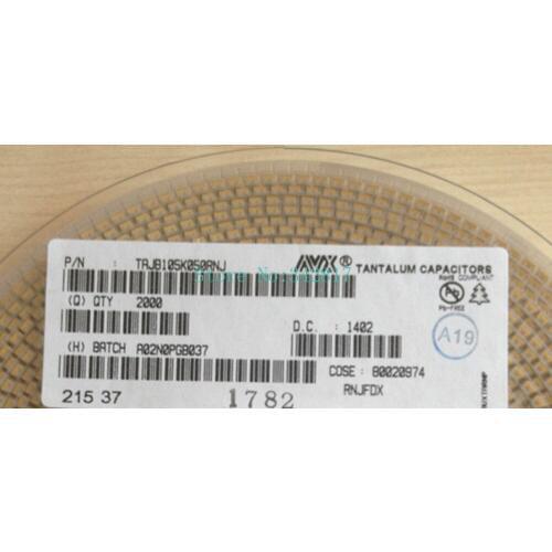 TAJB105K050RNJ CAP TANT 1UF 50V 10% 1210 Tantalum Capacitors Size B 100pcs