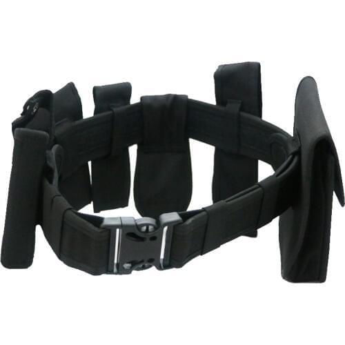 TAK YIYING Tactical Utility Security Police Guard Utility Kit Belt & Pouch System Black Training Belt Men Holster Security Guard