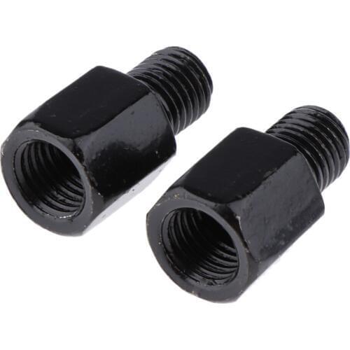 2 X Motorcycle Rearview Mirror Adapter Screw LH 10mm - RH 10mm With Thread Mirror Attachment Point