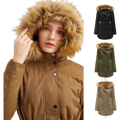 Plus size winter jacket women parkas hooded fur collar warm jacket women plus size clothing for women winter coat woman jacket